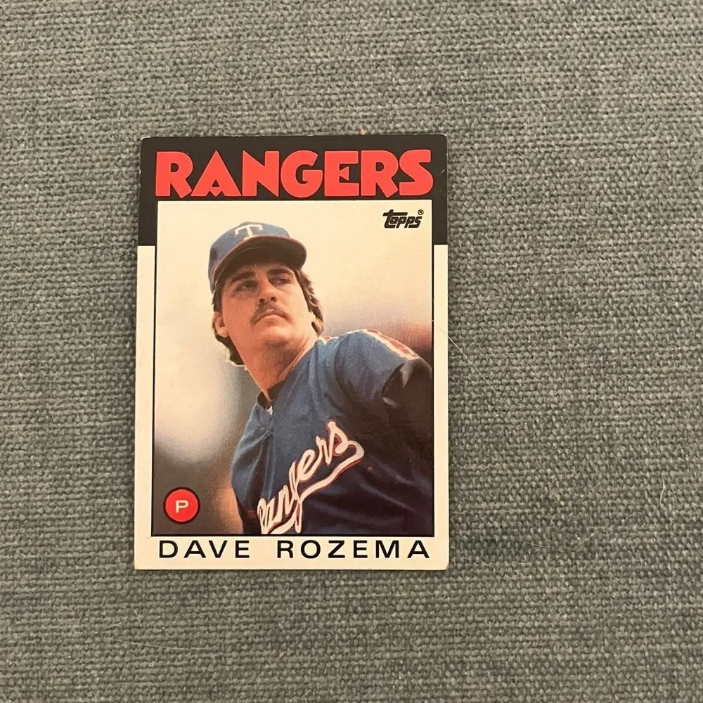 1986 Topps Texas Rangers Baseball Card